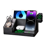 Three-in-one Wireless Charger Mobile Phone Headset Watch Stand Charging Station Storage Box
